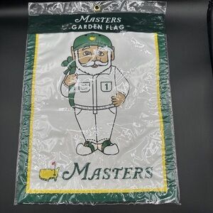 Brand New 2025 OFFICIAL Masters Golf Gnome "Caddy" Embroidered Garden Pin Flag